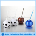 15oz plastic party ball cup with straws